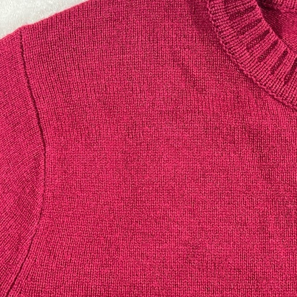 NWT J. Crew Rugged Merino Wool Blend Red Crewneck Pullover Sweater Classic C24 - Picture 6 of 9